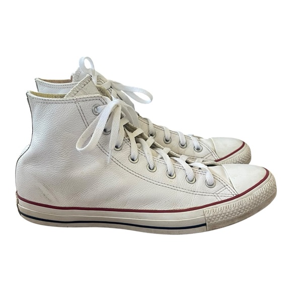 Converse Mens Sneakers 12 Chuck Taylor All Star Leather White 132169C - Picture 6 of 9